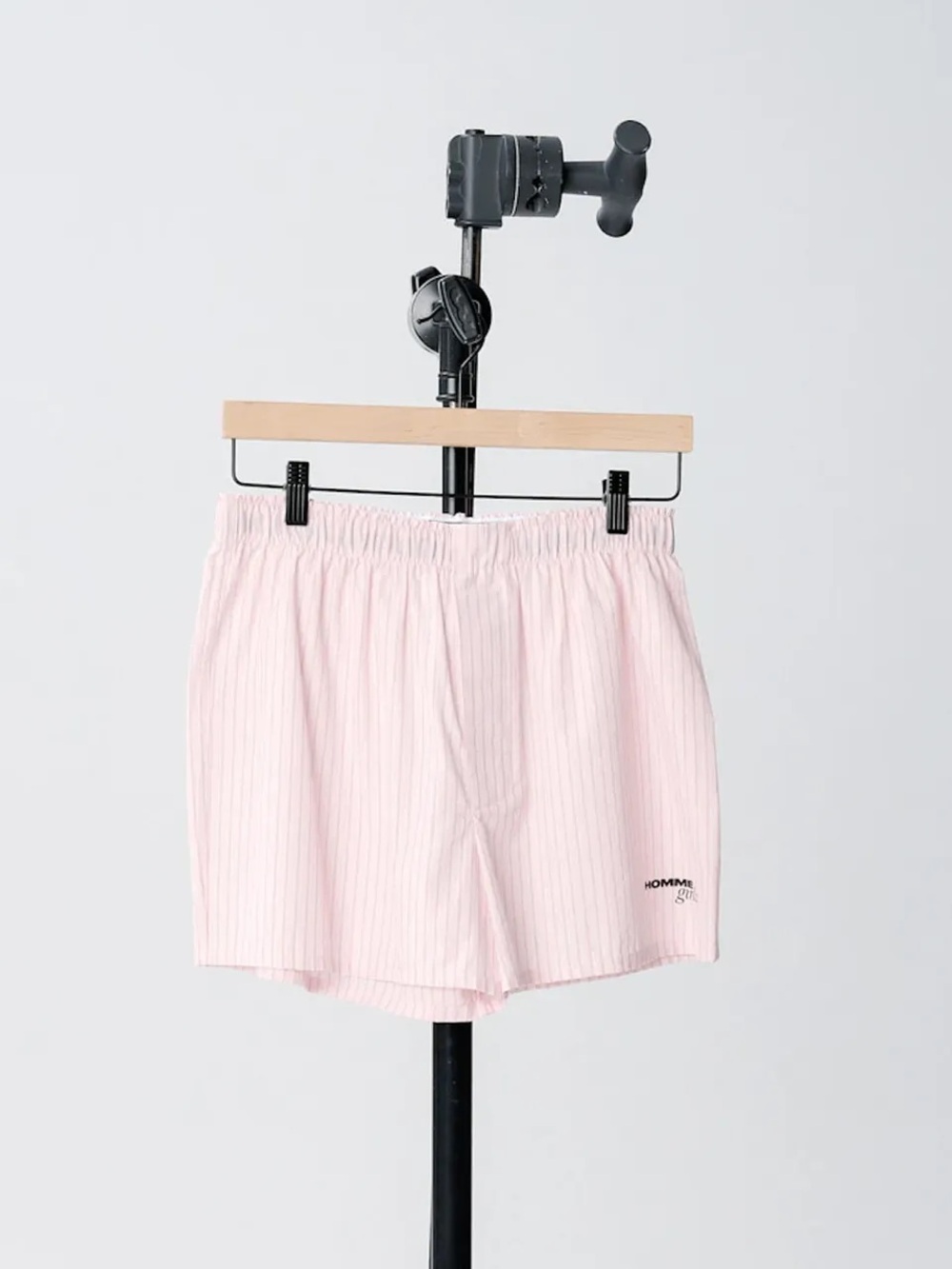 HOMMEGIRLS WOMENS WOVEN BOXER in Pink Stripe SIZE Medium /New w tags 100% cotton